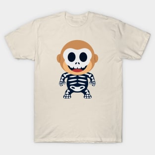 cute monkey skull halloween T-Shirt